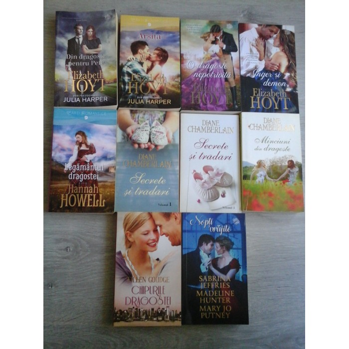 Din  colectia  "Carti romantice " - 10 volume ( Elizabeth Hoyt , Diane Chamberlain +++)